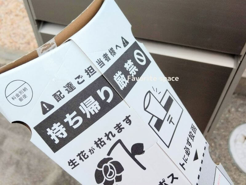 ブルーミー定期便がポストに投函されていた様子